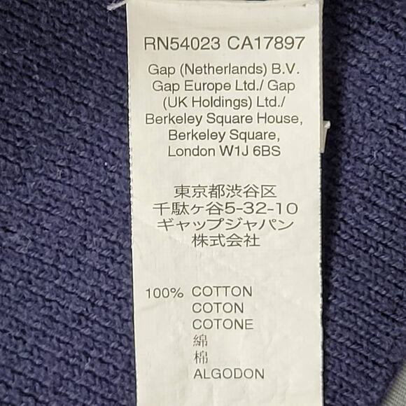 Gap Blue Preppy Stripe Cardigan Sweater Button Up 3/4 Sleeves Knit Womens Size M - Picture 7 of 8